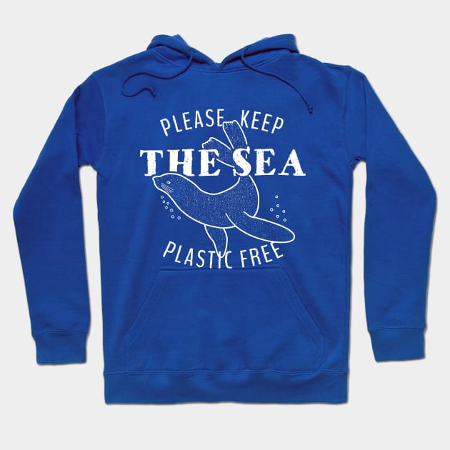 Please Keep the Sea Plastic Free - Seal Hoodie by bangtees